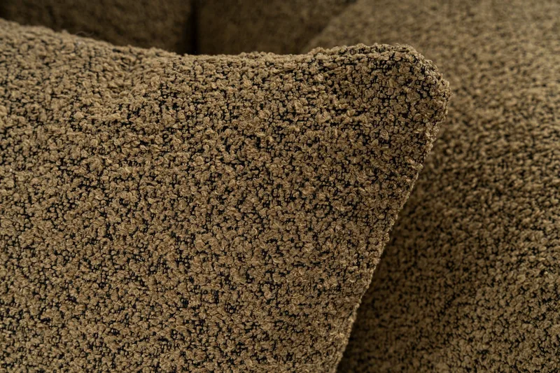 Octavian 2-personers Sofa med Knappet Kubisk i Bouclé - Brun - Møbler - Sofaer - 2 personers sofa