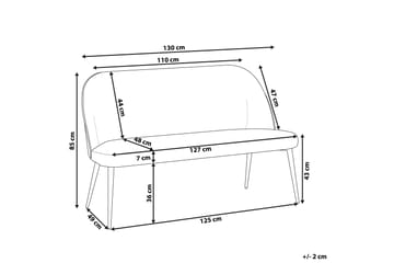 Osbyn 2-Pers. Sofa - Velour/Blå - Møbler - Sofaer - Køkkensofaer