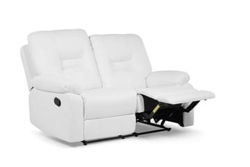 Rovik Dyb 2-personers Reclinersofa 146 cm i Kunstlæder - Hvid - Møbler - Sofaer - 2 personers sofa