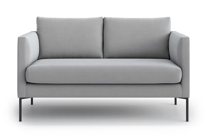 Salmon 2-Pers. Sofa - Velour/Grå - Møbler - Sofaer - 2 personers sofa