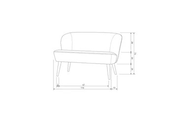 Serra Sofa 2-personers - Khaki - Møbler - Sofaer - 2 personers sofa