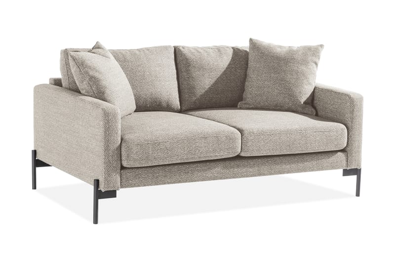 Skonsam 2-personers Sofa med Pyntepuder - Beige - 2 personers sofa