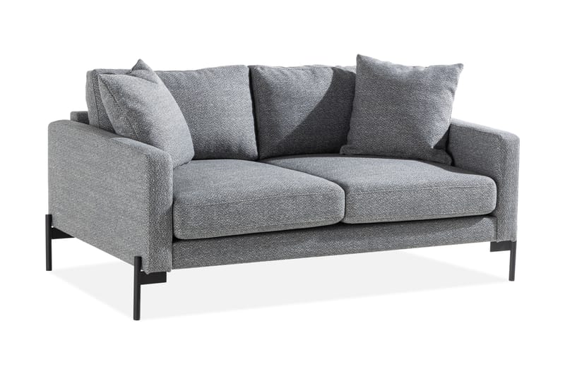Skonsam 2-personers Sofa med Pyntepuder - Grå - 2 personers sofa