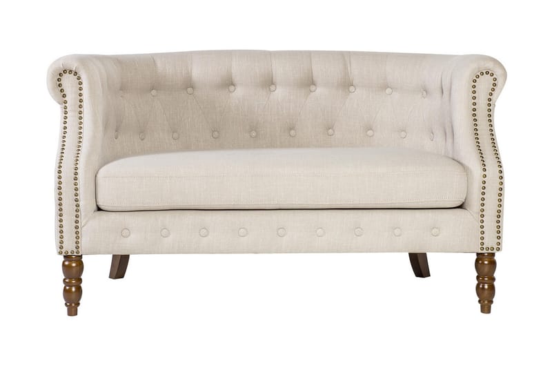 Sofa HOLMES 2-pers. 140x75xH78cm farve: beige - Møbler - Sofaer - 2 personers sofa
