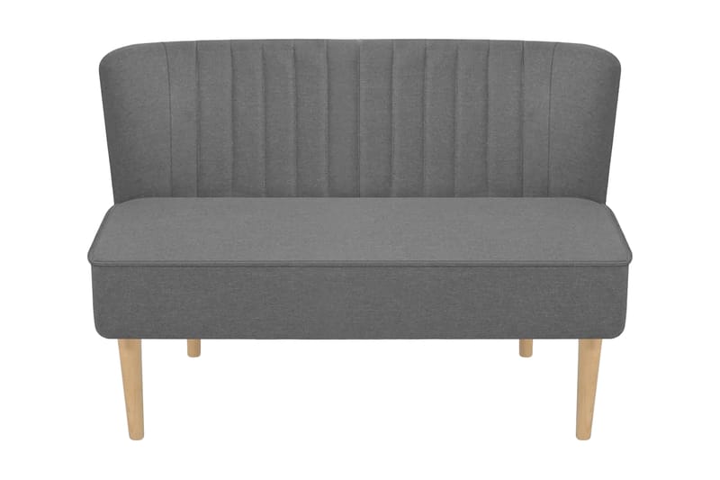 Stofsofa 117X55,5X77 Cm Lysegrå - Grå - 2 personers sofa