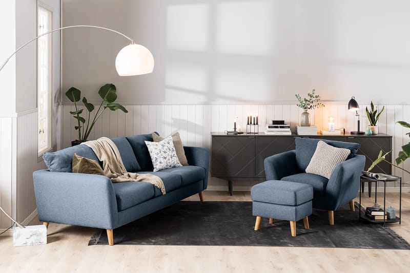 Trend 2-personers Stofsofa - Blå - Møbler - Sofaer - 2 personers sofa