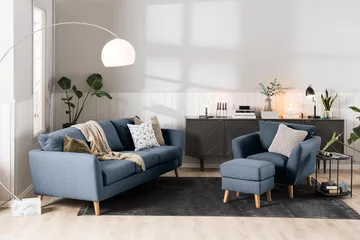 Trend 2-personers Stofsofa - Blå - Møbler - Sofaer - 2 personers sofa
