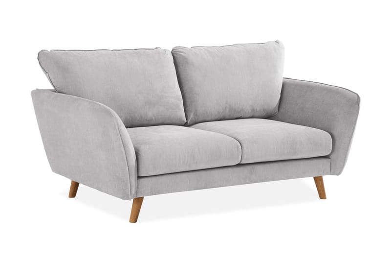 Trend Lyx 2-Pers. Sofa - Lysegrå/Eg - 2 personers sofa