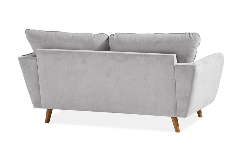 Trend Lyx 2-Pers. Sofa - Lysegrå/Eg - 2 personers sofa