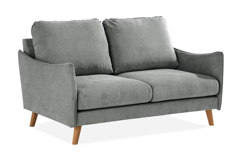 Trend Lyx 2-Pers. Sofa - Grå/Eg - 2 personers sofa