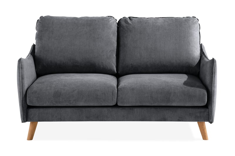 Trend Lyx 2-Pers. Sofa - Mørkegrå/Eg - 2 personers sofa