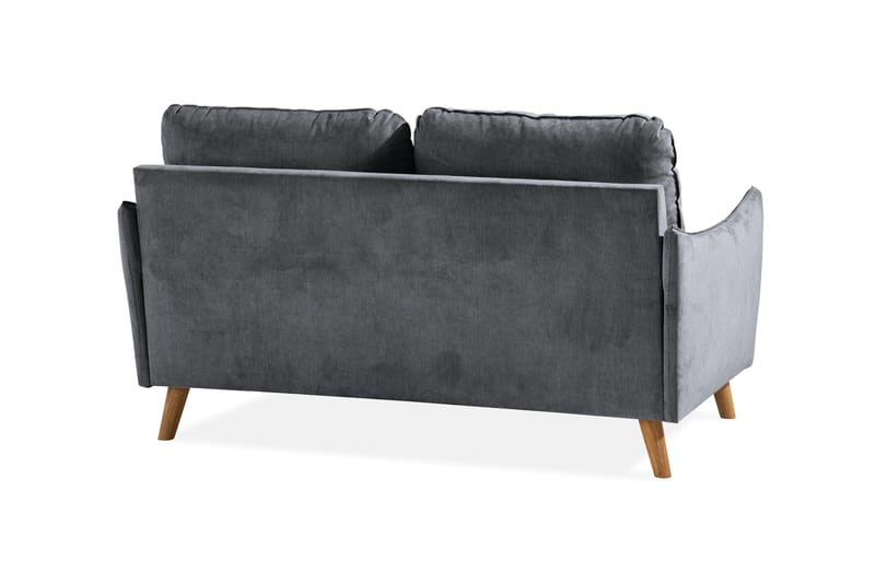 Trend Lyx 2-Pers. Sofa - Mørkegrå/Eg - 2 personers sofa