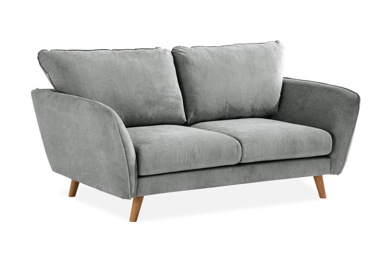 Trend Lyx 2-Pers. Sofa - Grå/Eg - 2 personers sofa