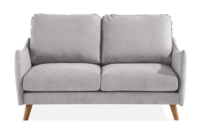 Trend Lyx 2-Pers. Sofa - Lysegrå/Eg - 2 personers sofa