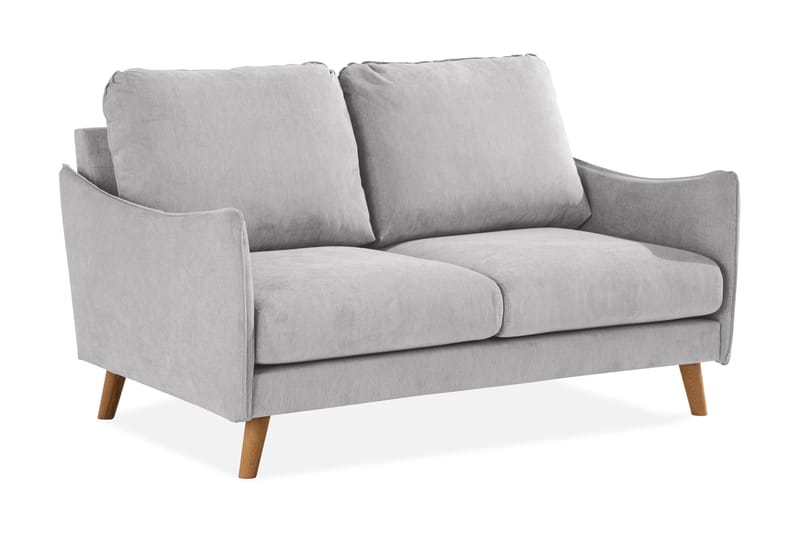 Trend Lyx 2-Pers. Sofa - Lysegrå/Eg - 2 personers sofa