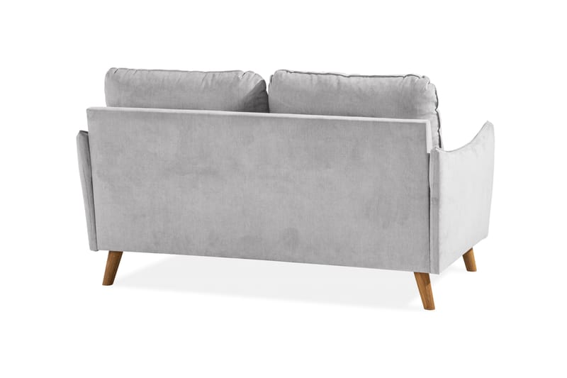 Trend Lyx 2-Pers. Sofa - Lysegrå/Eg - 2 personers sofa