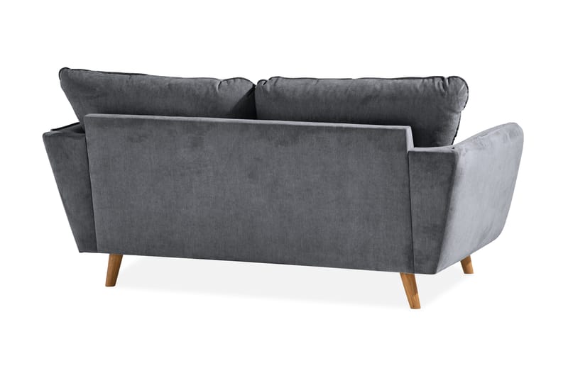 Trend Lyx 2-Pers. Sofa - Mørkegrå/Eg - 2 personers sofa