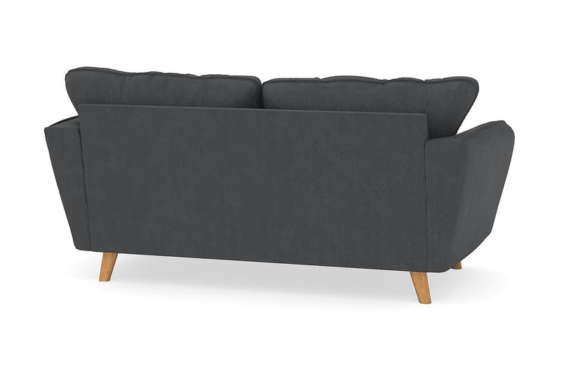 Trend Lyx 2-Pers. Sofa - Mørkegrå Jernbanefløjl - 2 personers sofa