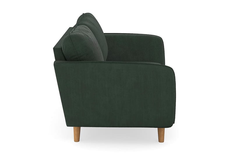 Trend Lyx 2-Pers. Sofa - Mørkegrøn Jernbanefløjl - 2 personers sofa