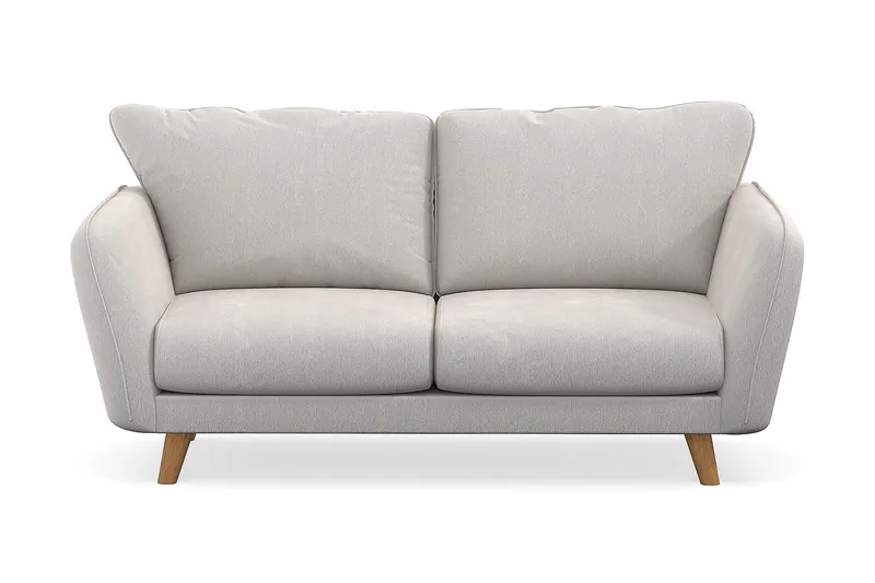 Trend Lyx 2-Pers. Sofa, Hvid Velour