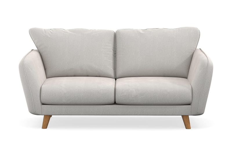 Trend Lyx 2-Pers. Sofa, Hvid Velour