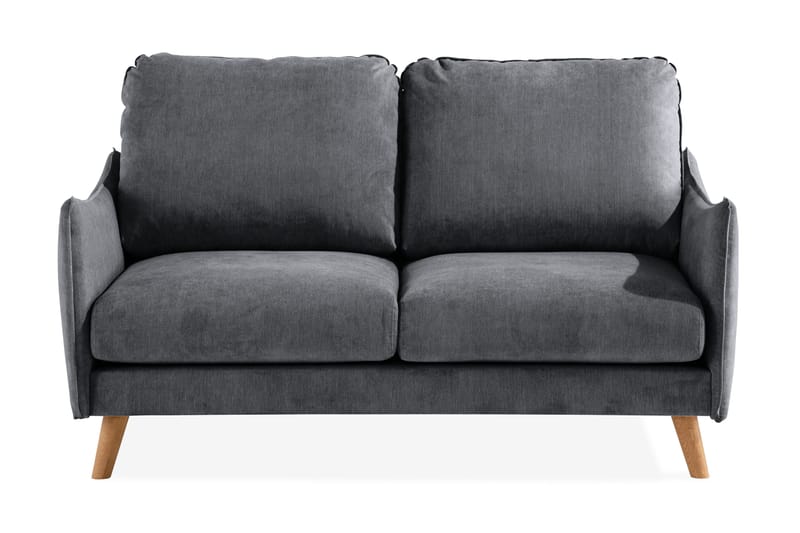 Trend Lyx 2-Pers. Sofa, Mørkegrå/Eg