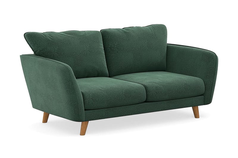 Trend Lyx 2-personers Fløjlssofa - Mørkegrøn - Møbler - Sofaer - 2 personers sofa