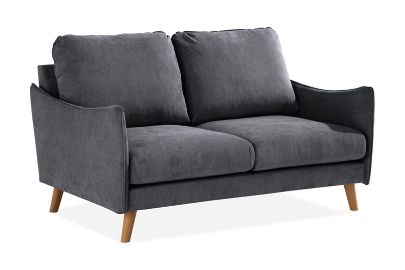 Trend Lyx 2-Pers. Sofa - Mørkegrå/Eg - Møbler - Sofaer - 2 personers sofa