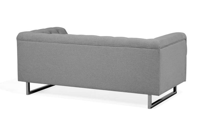 Vissland 2-personers Tuftet Sofa i Stof med Metalben - Grå - Møbler - Sofaer - 2 personers sofa