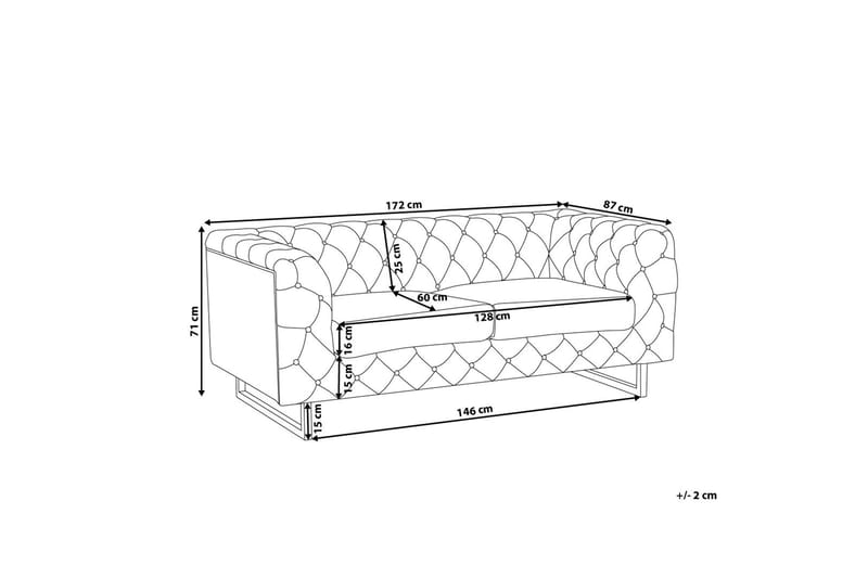 Vissland sofa 2 sæder - Beige - Møbler - Sofaer - 2 personers sofa