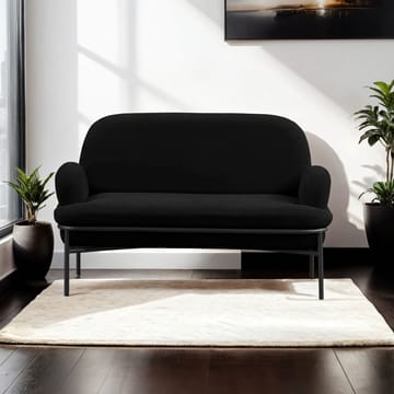 Zyricus 2-personers sofa Teddy - Sort - Møbler - Sofaer - 2 personers sofa