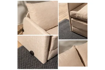 2-sæders sovesofa Rubby (128 x 70 x 66 cm) Beige - Beige - Møbler - Sofaer - Sovesofaer