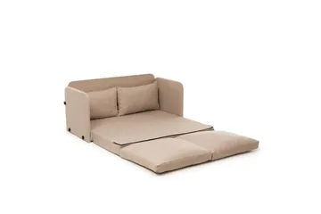 2-sæders sovesofa Rubby (128 x 70 x 66 cm) Beige - Beige - Møbler - Sofaer - Sovesofaer