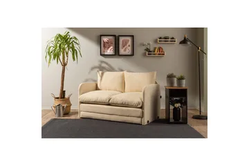 2-sæders sovesofa Rubby (128 x 70 x 66 cm) Creme - Creme - Møbler - Sofaer - Sovesofaer