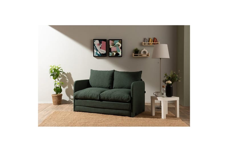 2-sæders sovesofa Rubby (128 x 70 x 66 cm) Grøn - Grøn - Møbler - Sofaer - Sovesofaer