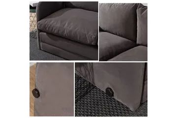 2-sæders sovesofa Rubby (148 x 70 x 66 cm) Grå - Grå - Møbler - Sofaer - Sovesofaer