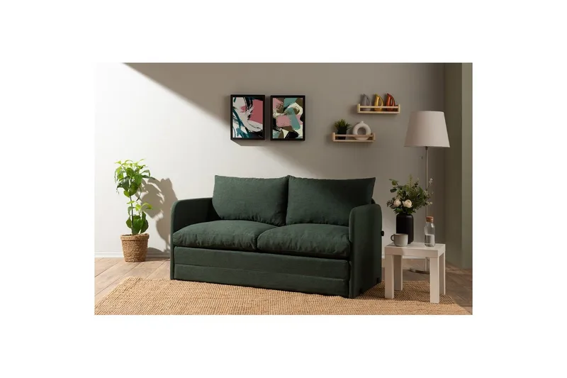 2-sæders sovesofa Rubby (148 x 70 x 66 cm) Grøn - Grøn - Møbler - Sofaer - Sovesofaer