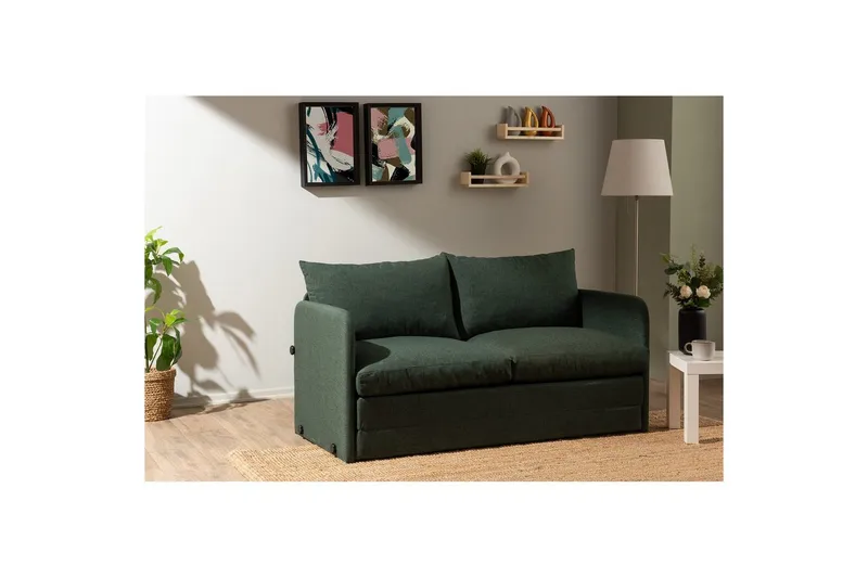 2-sæders sovesofa Rubby (148 x 70 x 66 cm) Grøn - Grøn - Møbler - Sofaer - Sovesofaer