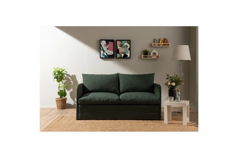 2-sæders sovesofa Rubby (148 x 70 x 66 cm) Grøn - Grøn - Møbler - Sofaer - Sovesofaer