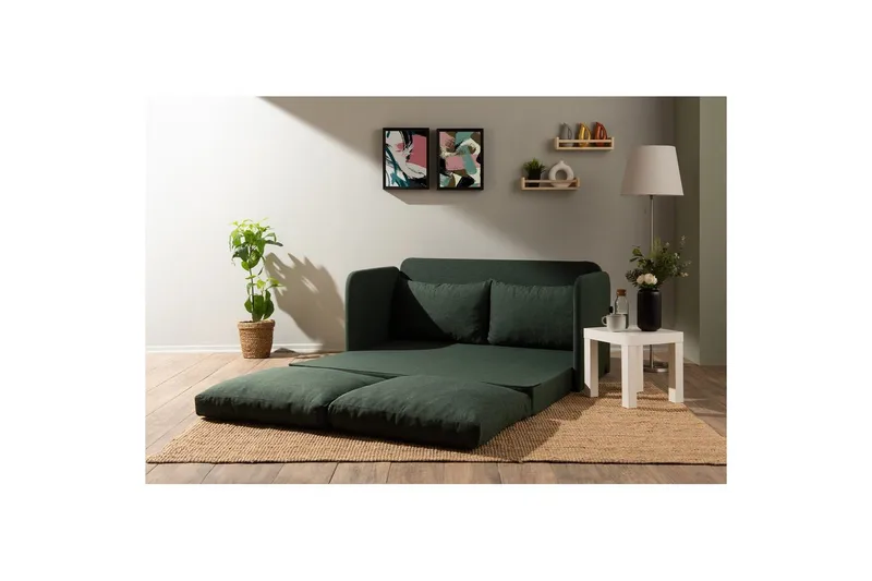 2-sæders sovesofa Rubby (148 x 70 x 66 cm) Grøn - Grøn - Møbler - Sofaer - Sovesofaer