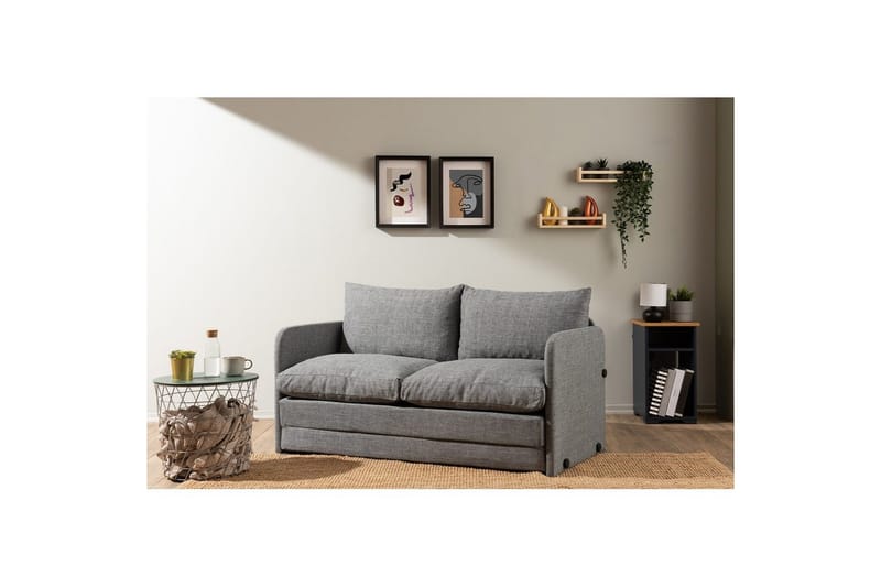 2-sæders sovesofa Rubby (148 x 70 x 66 cm) Lys Grå - Lys Grå - Møbler - Sofaer - Sovesofaer