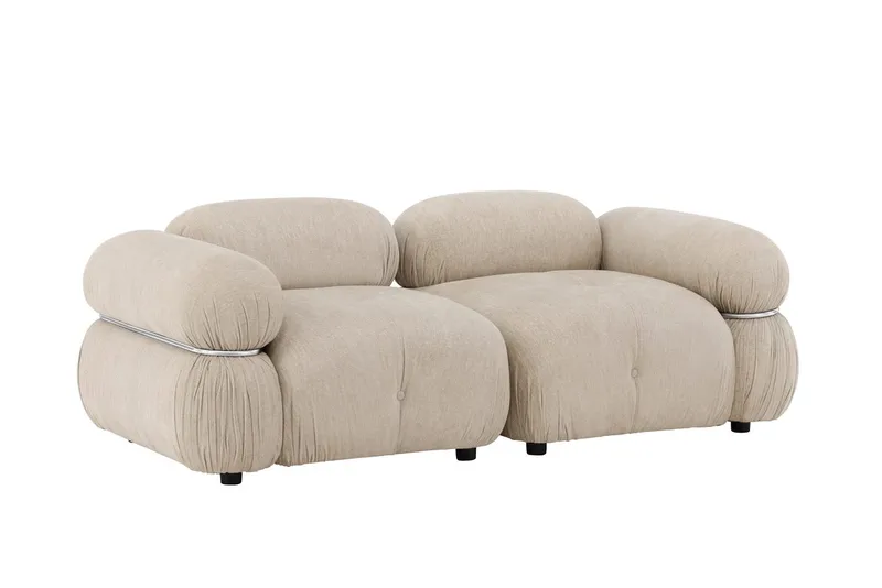 2-Seat Sofa Venture Home Beige Silver - Møbler - Sofaer - 2 personers sofa
