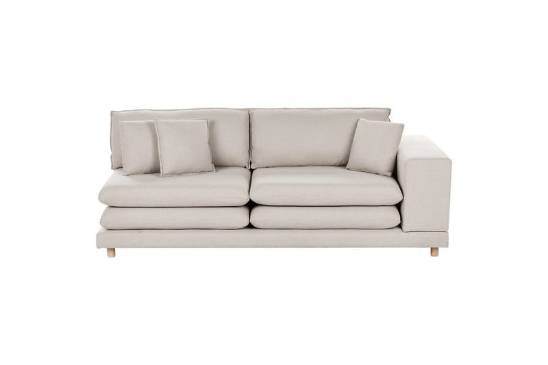 2-sitssoffa Beliani Heden Beige/ljust trä Beige||Light colored wood - Møbler - Sofaer - 2 personers sofa
