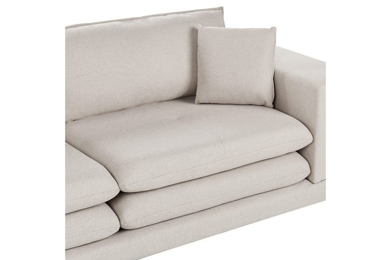 2-sitssoffa Beliani Heden Beige/ljust trä Beige||Light colored wood - Møbler - Sofaer - 2 personers sofa