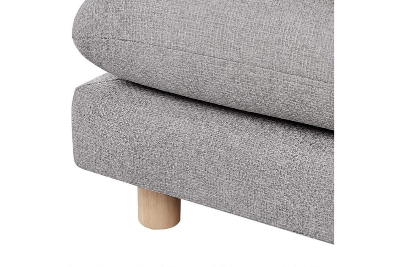 2-sitssoffa Beliani Heden Beige/ljust trä NO_BRAND Grey||Light colored wood - Møbler - Sofaer - 2 personers sofa