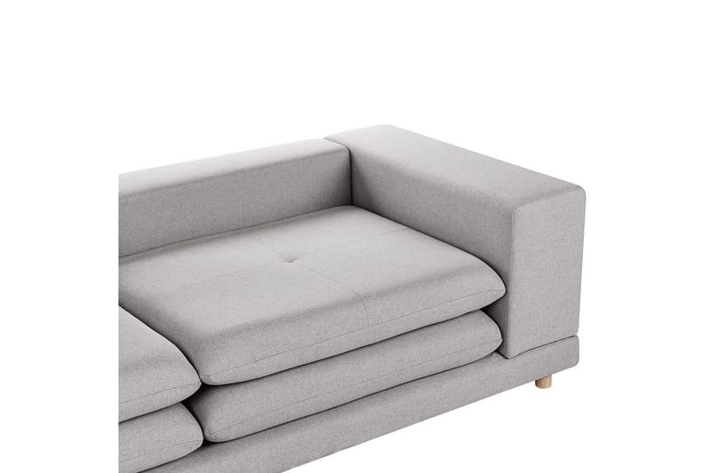 2-sitssoffa Beliani Heden Beige/ljust trä NO_BRAND Grey||Light colored wood - Møbler - Sofaer - 2 personers sofa