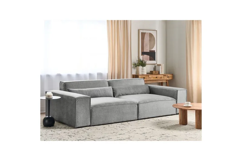 2-sitssoffa Beliani Hellnar Beige Grey - Møbler - Sofaer - 2 personers sofa