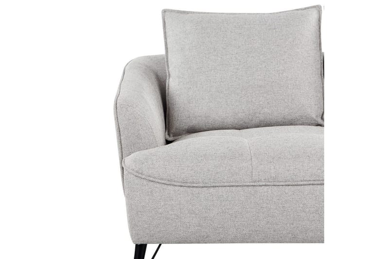 2-sitssoffa Beliani Hobro Brun, Svart Grey - Grå - Møbler - Sofaer - 2 personers sofa