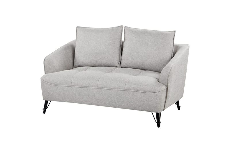 2-sitssoffa Beliani Hobro Brun, Svart Grey - Grå - Møbler - Sofaer - 2 personers sofa