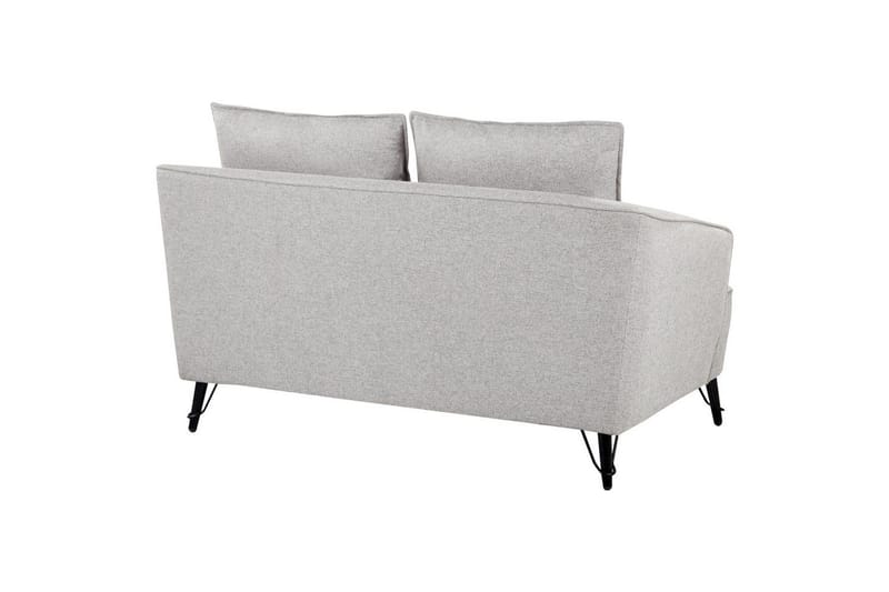 2-sitssoffa Beliani Hobro Brun, Svart Grey - Grå - Møbler - Sofaer - 2 personers sofa
